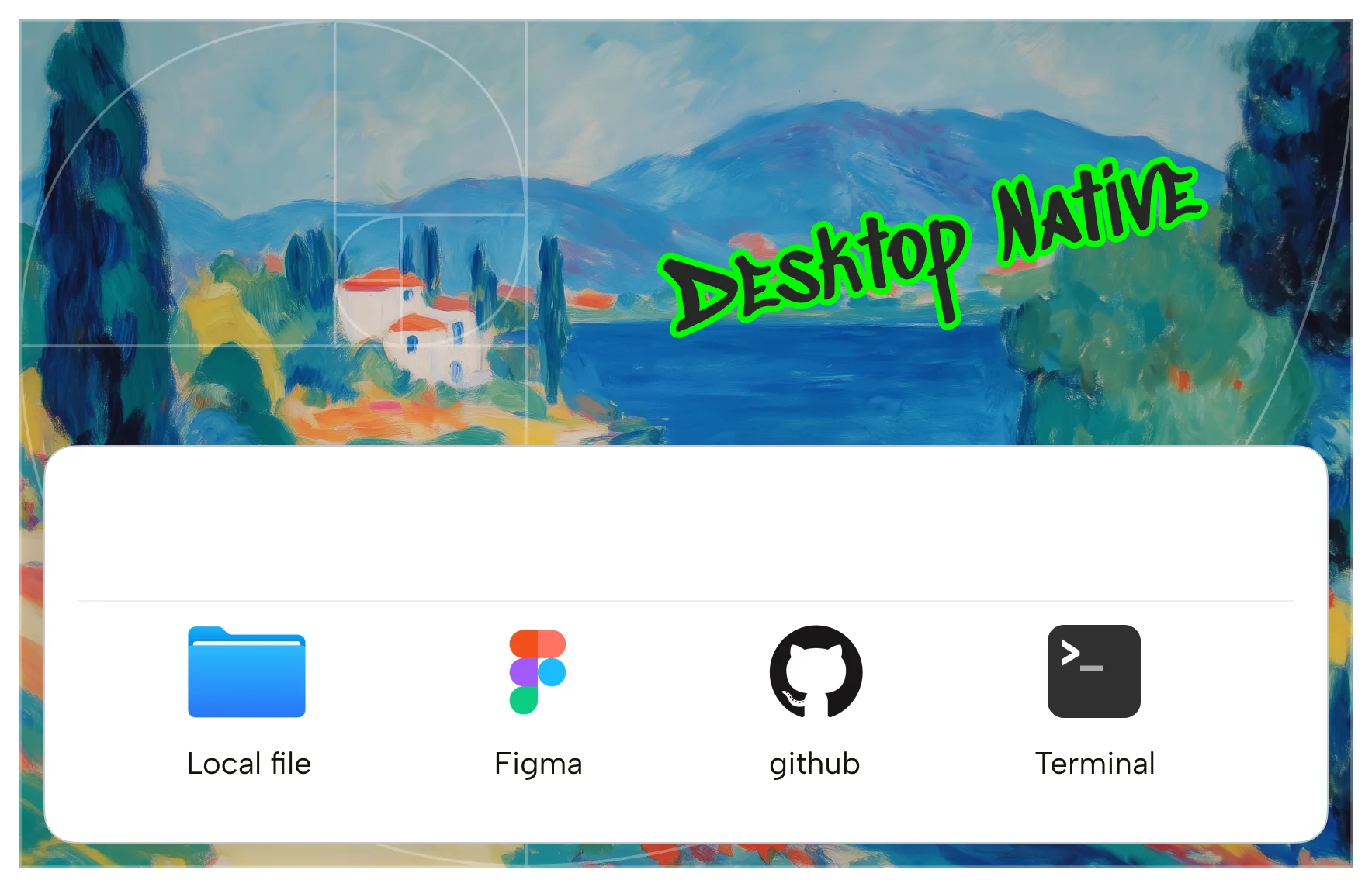 Design happens on the desktop. Local files, Figma exports, and code repos are directly readable, and the agent has full terminal-execution power.