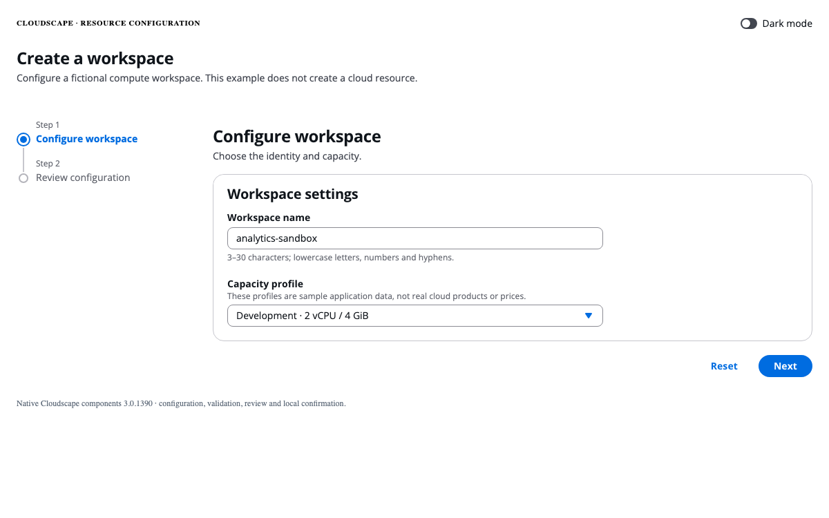 AWS Cloudscape interface study