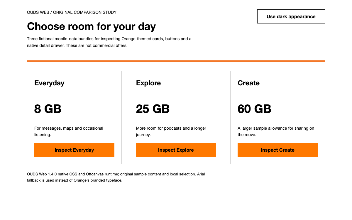 Orange OUDS Web interface study