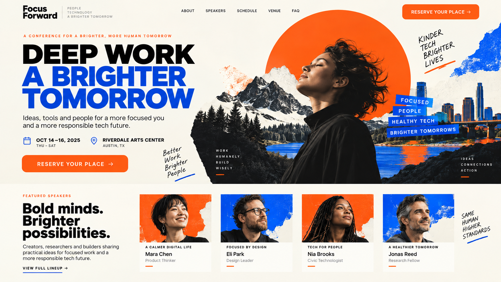 Illustrative desktop website direction for the AI Website Builder for Marketing Teams workflow in OpenDesign.