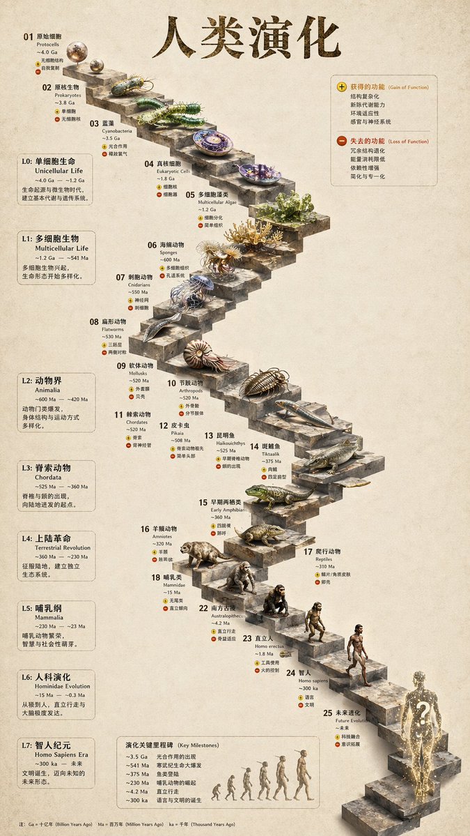3D taş merdiven evrim infografiği önizlemesi