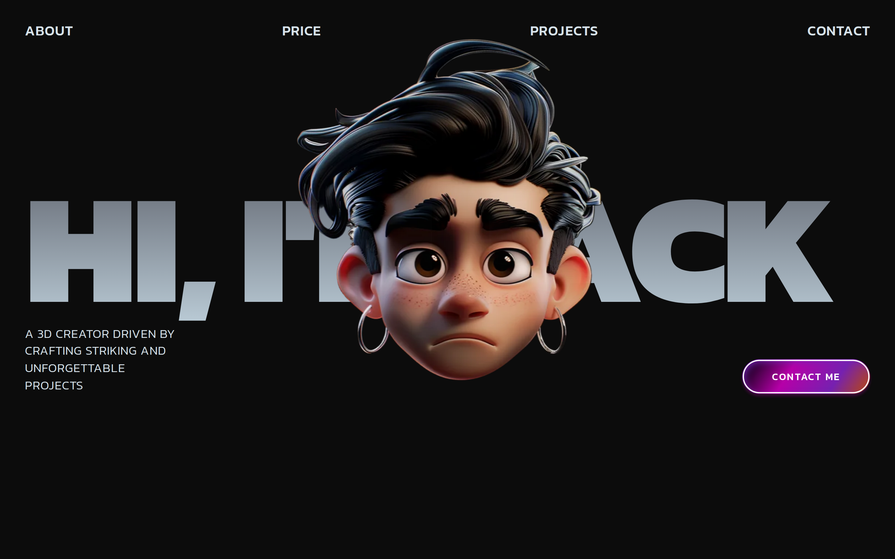 Anteprima di 3D Creator Portfolio — Jack