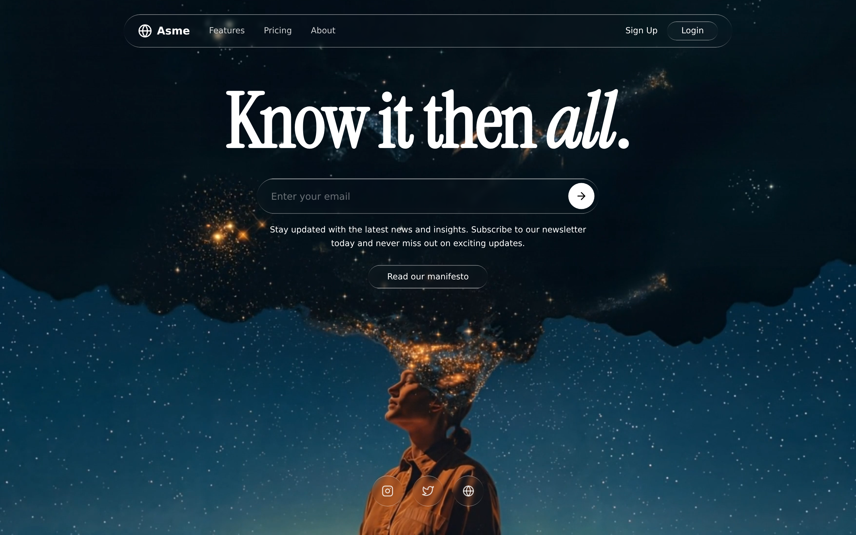 Innovation — Dark Editorial Landing Vorschau