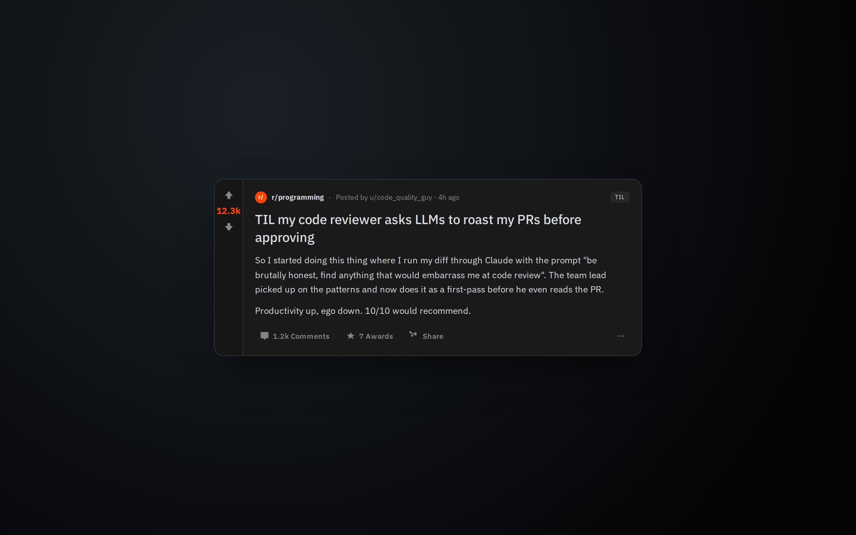 social-reddit-card example output