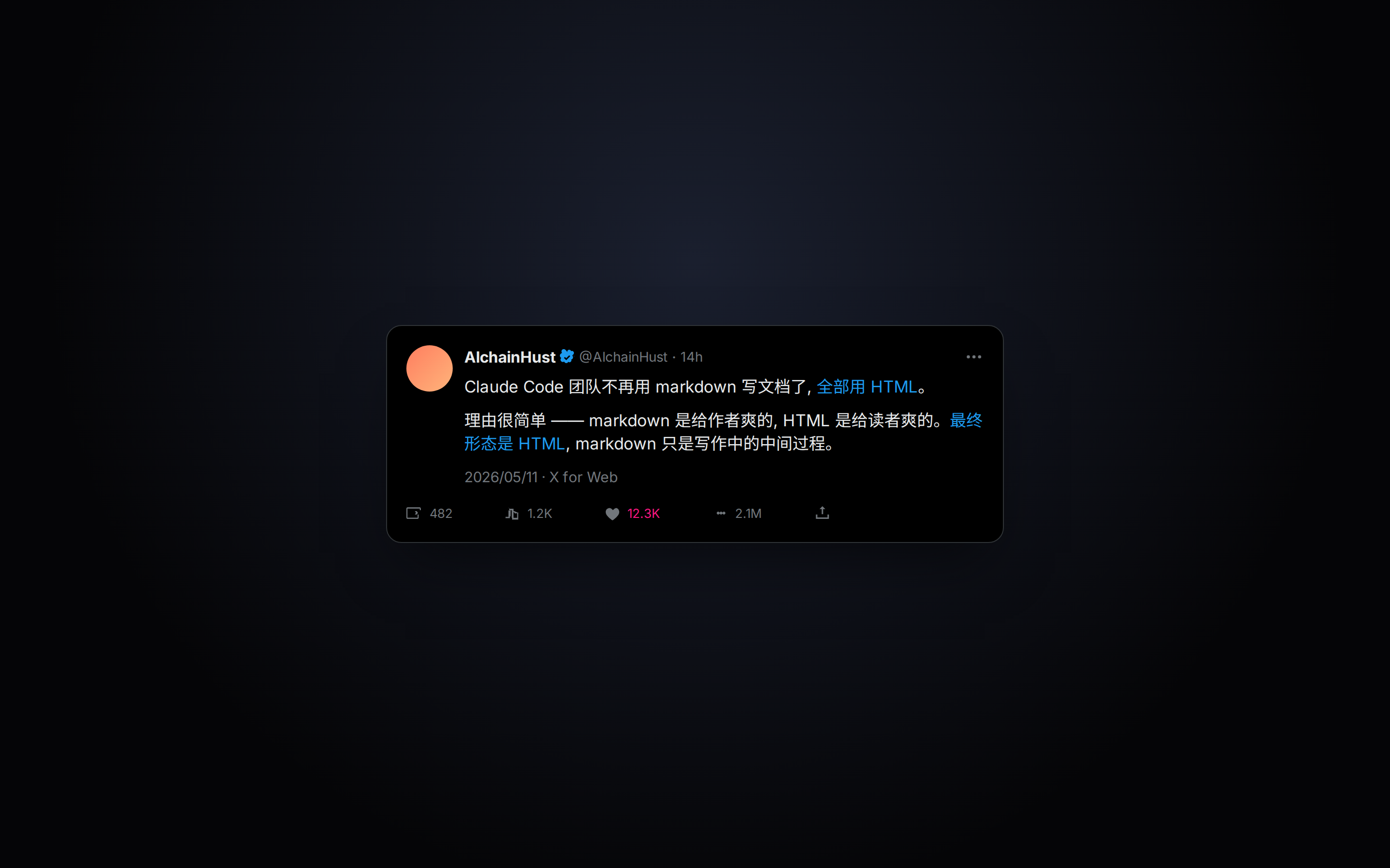 social-x-post-card example output