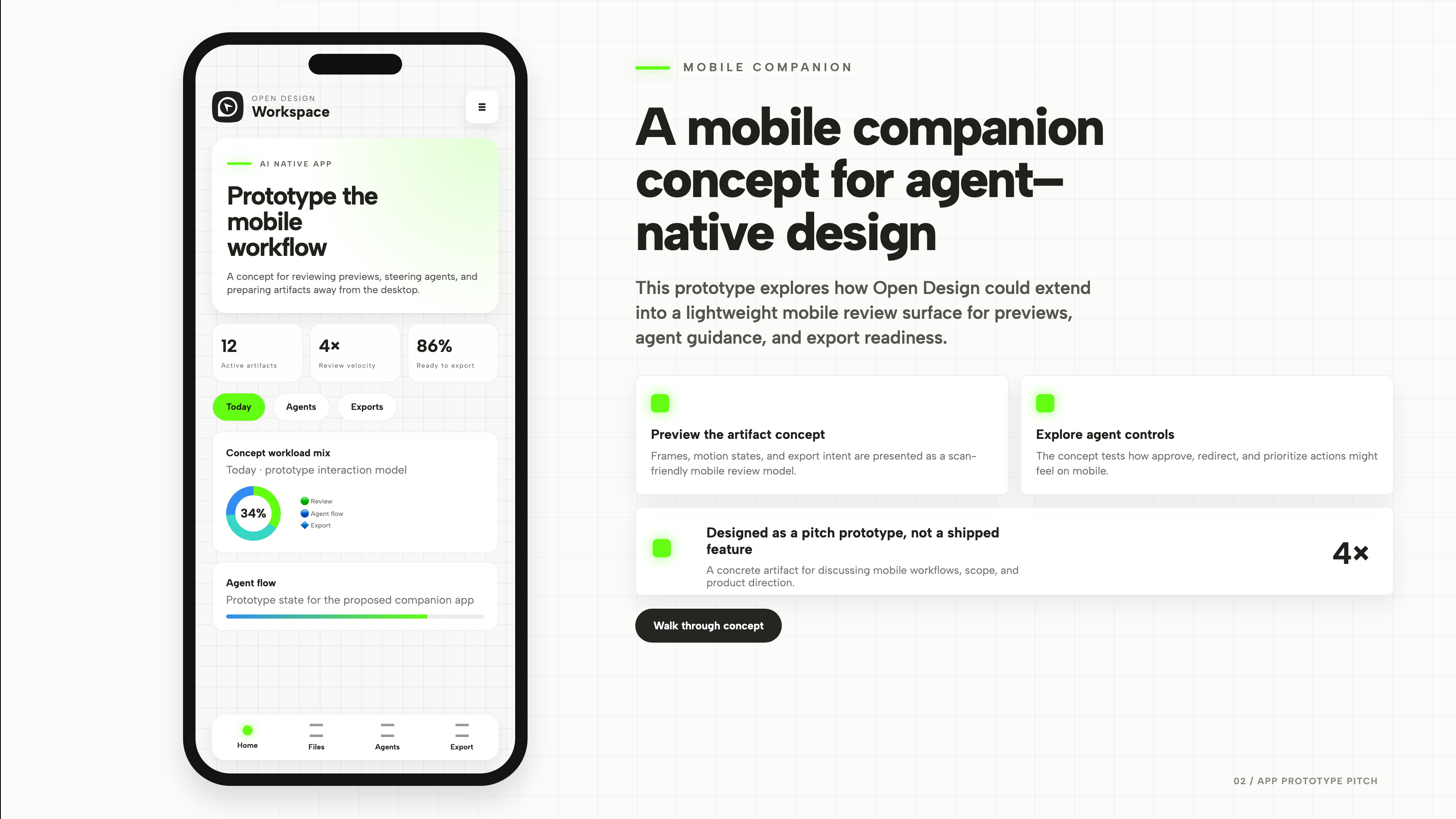 El recuento, la comparación y el porcentaje de preparación del concepto móvil, capturados como un detalle legible de la segunda diapositiva.