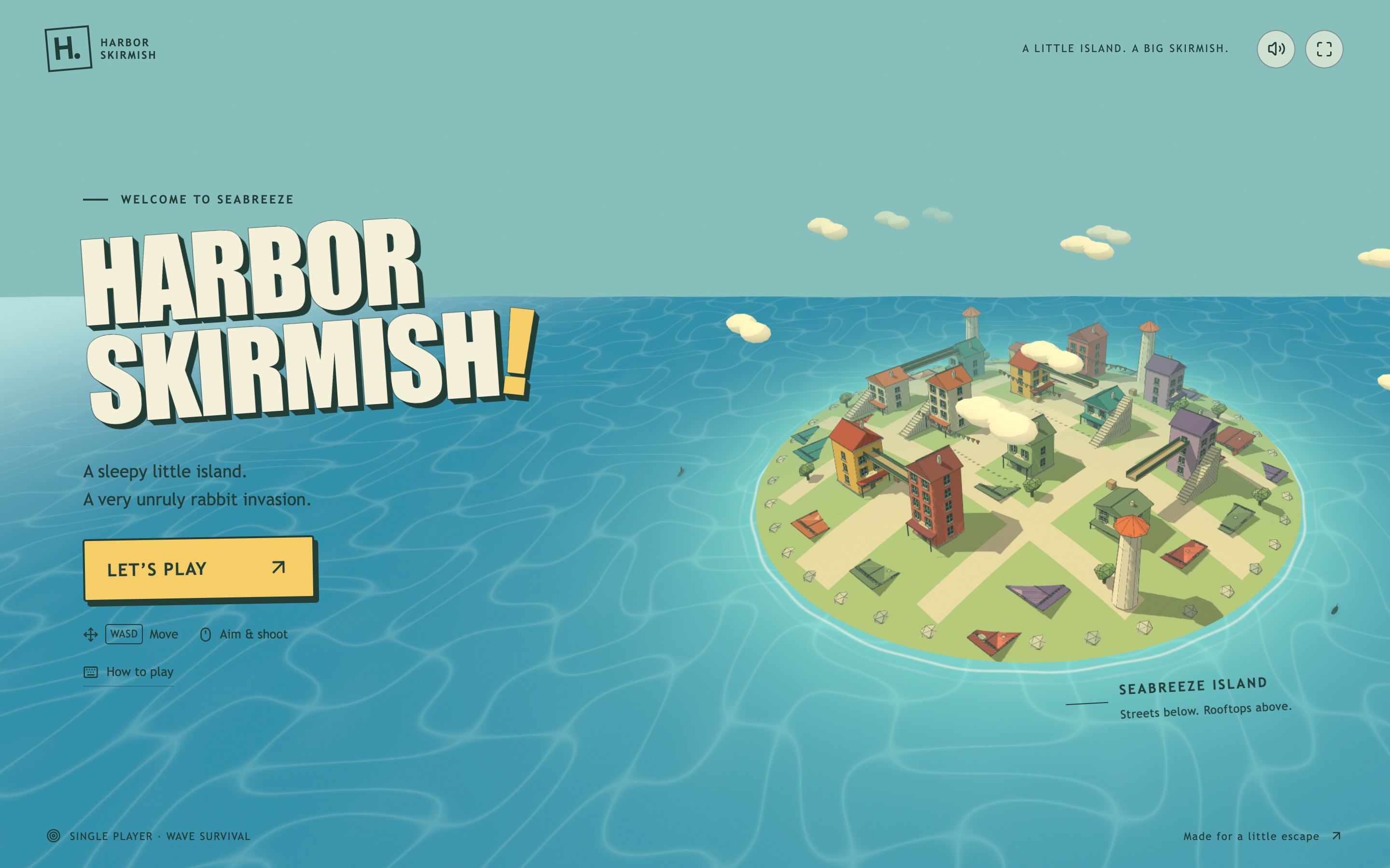 Island Adventure Game Design: Island Overview and Start Screen