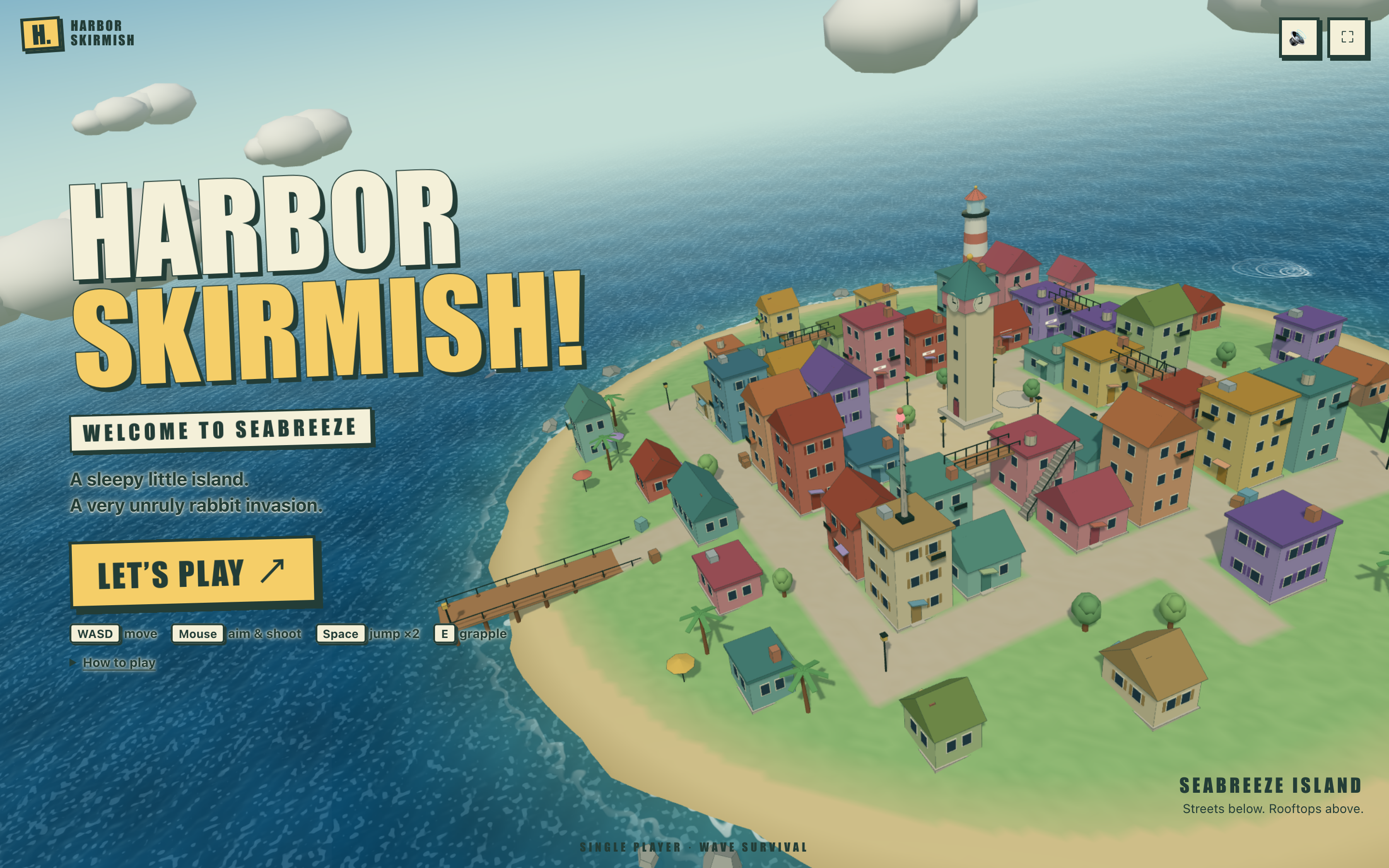 Island FPS Game Design: Island Overview and Start Screen